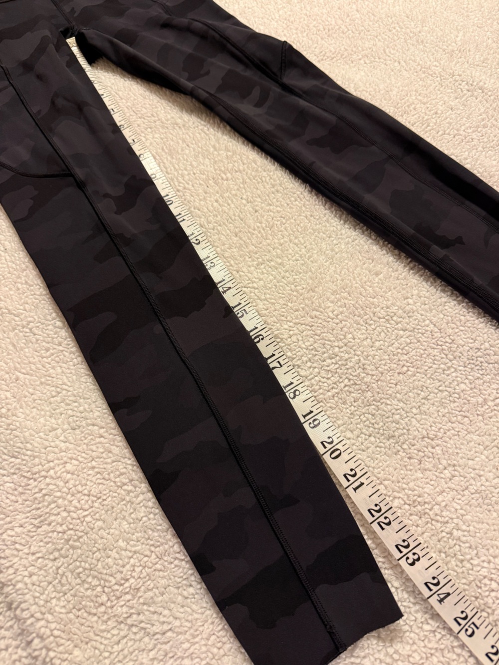 Lululemon Fast and Free Tight Leggings Non-Reflective Camo Deep Coal Black - Picture 11 of 14